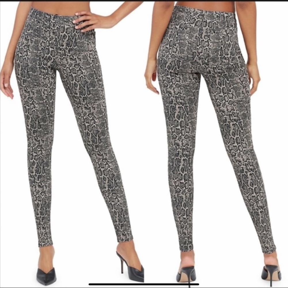 Spanx Faux Leather Snake Shine Leggings
